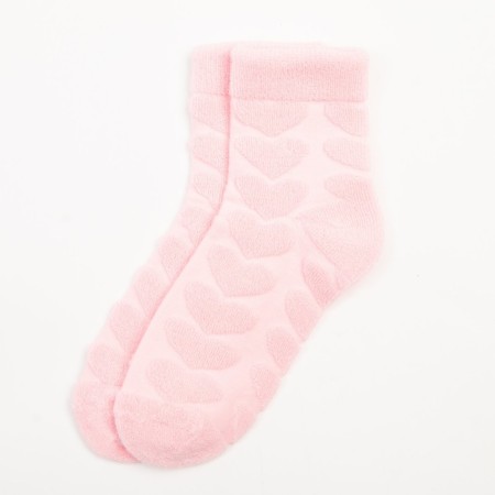Socks for girls Tainted KAFTAN "Hearts", size 16-18 cm, pink color-3