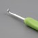 Knitting hook, with a plastic handle, d = 4.5 mm, 14 cm, light green color