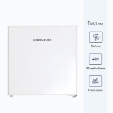 Delvento Vow21601 refrigerator, two -chamber, class A+, 41 l, white