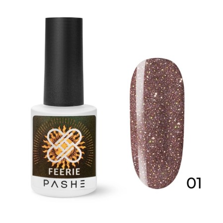 Pashe Feerie gel polish, reflective, No. 01 Pink Moon, 9 ml