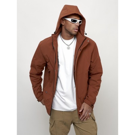 Male spring jacket, size 52, brown color-7