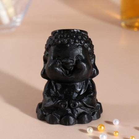 Concrete center "Buddha" height 7 cm, d-2.4 cm black-1