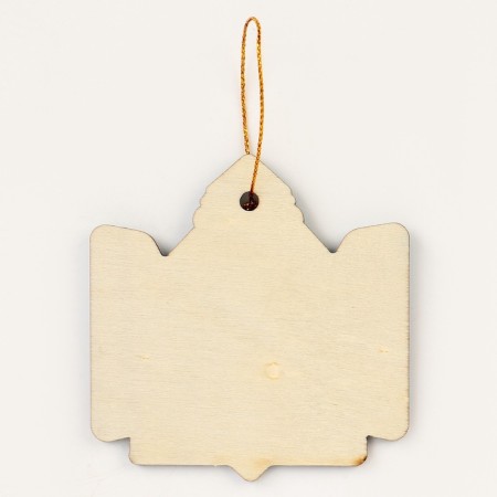 New Year's wooden pendant "New Year! Santa Claus "with a scretch-layer-2