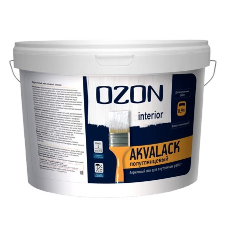 Universal acrylic varnish Ozon Akvalac-Interior 0.9l