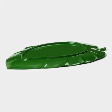 Serve dish "Liszt", 37.5 × 23.5 × 2 cm, green color-4