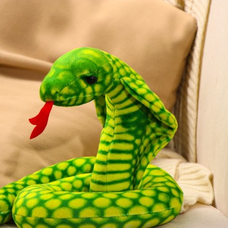 Soft toy "Cobra", 15 cm, green color-2