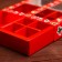 Box for sweets, 8 sweets and chocolate, 17.7 x 17.7 x 3.8 cm "Christmas tree toys"