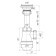 Siphon for washing "Ani Plast" C0100, 1 1/2 "x 40 mm, with a stainless grill d = 70 mm