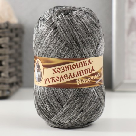 Yarn "Nosomic supplement" 100% polypropylene 200 ± 20m/50g set 2pcs (gray, harsh)-1