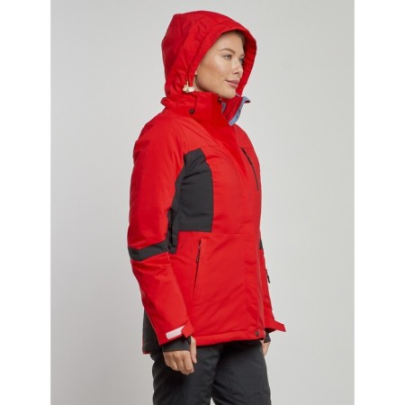 Ski jacket female, size 42, red color-5