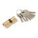 The cylinder mechanism for the Chinese door, 70 mm, brass, 7 perf. keys