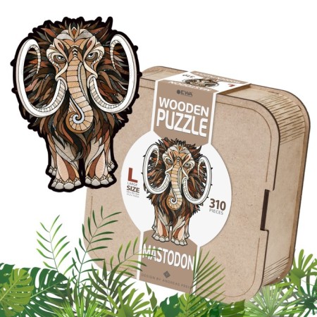 Wooden, figured puzzle Ewa Mastodon Mammoth-1