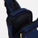 Male sling bag from textiles, with USB, blue color