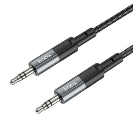 Cable AUX HOOCO UPA23, Jack 3.5 mm (M) - Jack 3.5 mm (M), 1 m, nylon, gray-2