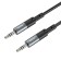 Cable AUX HOOCO UPA23, Jack 3.5 mm (M) - Jack 3.5 mm (M), 1 m, nylon, gray