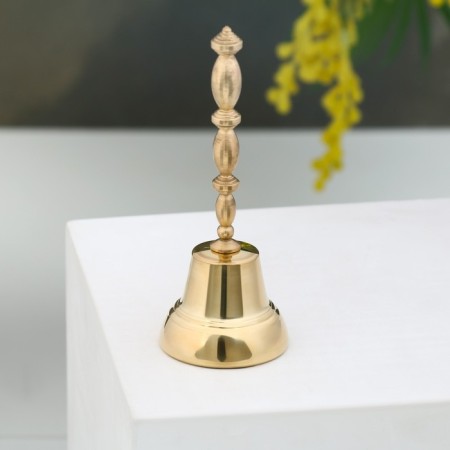 Valdai bell "vertebra No. 4", polished, with a long handle, d = 48 mm-1