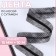 Bloss ribbon with a cassation, 15 mm × 10 m, color gray color