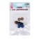 Screw eyes with plugs, translucent, set 4 pcs, color blue, size 1 pc: 1.3 × 1.3 cm