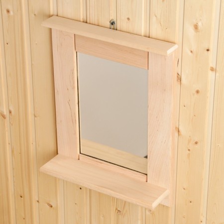 Mirror with a shelf, wood-1