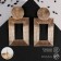 Earrings Metal "Athena" circle and rectangle, color gold