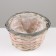 Kashpo wicker, 21x21x12 cm, light pink