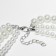 Choker "Trio" with pearls, white color, 35 cm