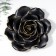Souvenir Polystone Panel "Black Royal Rose" with gold 20x19x6 cm