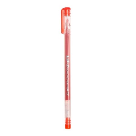 Gel handle "Crystal" 0.38 mm, red, transparent, sunburn, needle writing node.-2