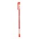 Gel handle "Crystal" 0.38 mm, red, transparent, sunburn, needle writing node.