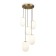 Suspended lamp Freya FR1012PL-05BS Sharlot, 490x490x3440 mm, E14, 5x40W, brass color