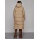 Coat insulated winter female, size 42, color light brown