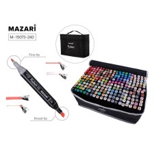MARKERS for sketching bilateral Mazari Fantasia, 240 colors, (2 markers-blonders)