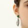 Set 2 objects: earrings, necklace "Phoenix" bend, white-idle color in silver, 35 cm