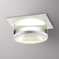 Lamp built -in Novotech. GEM, 9W, GU10, 58x92x92 mm, white color