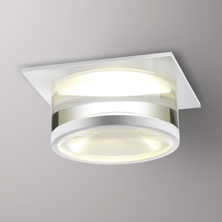 Lamp built -in Novotech. GEM, 9W, GU10, 58x92x92 mm, white color