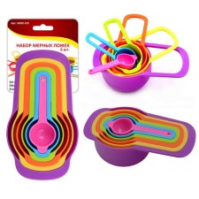 Set of measured spoons multidide, plastic, 6 pcs, color mix