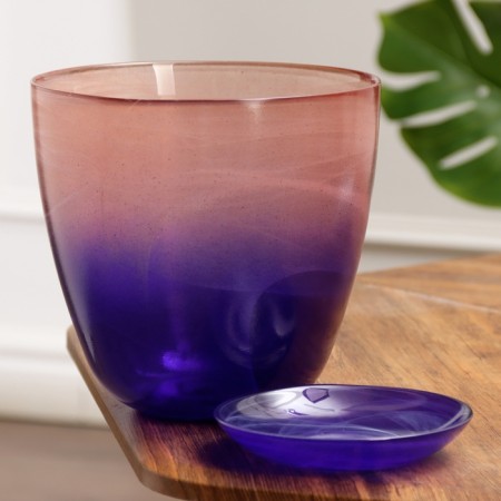 Flower pot with pallet No. 5 "Aleb" pink-violet, 3 l-1