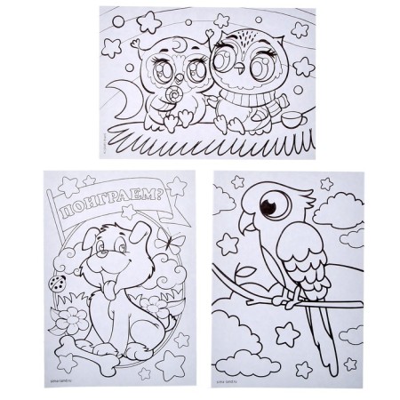Set of coloring, in the set 3 pcs