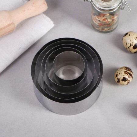 A set of baking forms and calculation "Circle", D-10, H-5 cm, 5 pcs-1