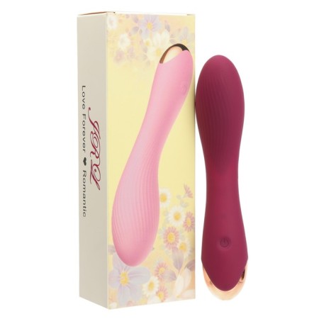 Vibrator with stimulation of the point G, 18 x3.8 cm, burgundy