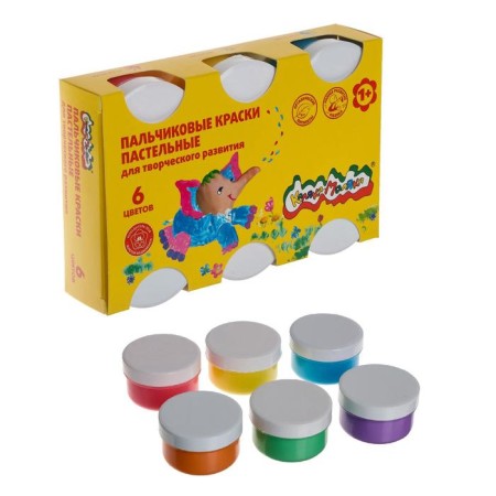 Pastevo paints, set of 6 colors x 60 ml, "kalyaka-little", for kids