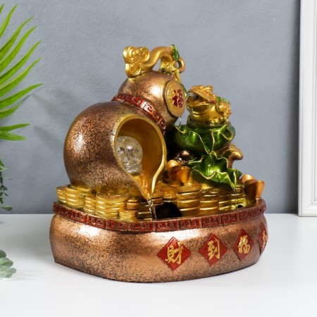 The desktop fountain from the network, the backlight "Zhaba and the hool" 31x31x20 cm-1