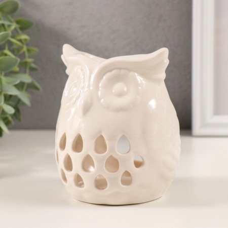 Aroma lamp ceramics "White Eagle Wheel. Droplets" 7.5x8x10 cm-3