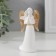 Souvenir Polystone "Angel-Hood in prayer" White with gold 8.5x4.2x2.5 cm