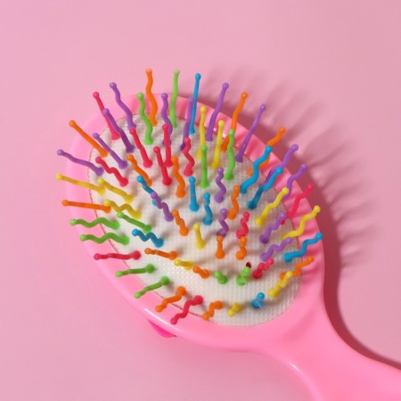 Comb - mini massage, 6 × 14.5 cm, pink color-3