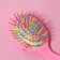 Comb - mini massage, 6 × 14.5 cm, pink color