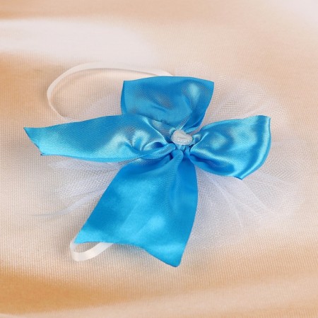 Bows on the handles of a wedding car, 4 pcs., Turquoise-2