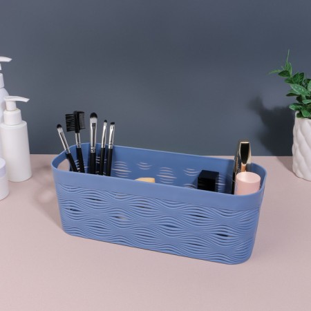 Organizer for storage "Wave", with handles, 1 section, 26 × 9 × 9.5 cm, color mix-4