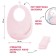 Bibslate for feeding silicone with pocket, pink color