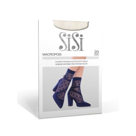 Sisi Macropois 20 synthetic socks, single size, Bianco color